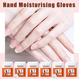 WENJLYJ 6 Pairs Hand Mask for Dry Cracked Hands,Nourishing Moisturizing Gloves,Hands Moisturizer for Deep Moisturizing,Silky Smooth Moisturizing Gloves,Hand Care Mask Set(F)