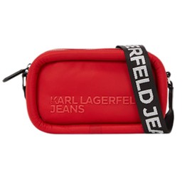 Karl Lagerfeld Jeans Women's Puffy Camera Bag Pompeian Red One Size