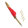 ANCLLO Quill Handcraft Feather Dip Pen Stem Metal Nib Pen