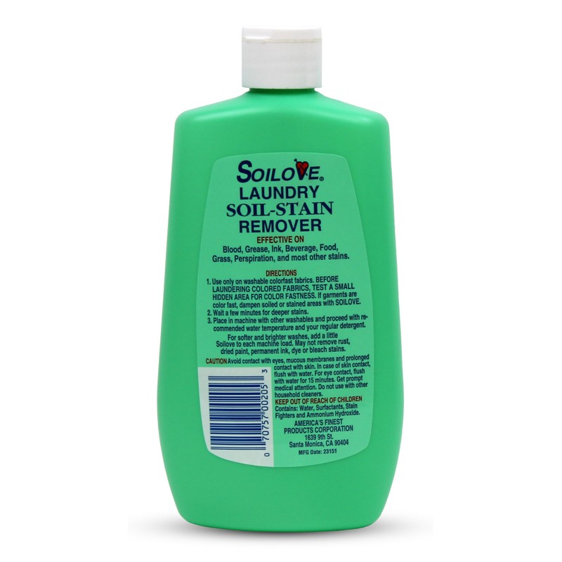 Soilove Laundry Stain Remover Liquid – 4 Bottles (16oz) –