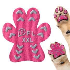 Non-Slip Dog Paw Protector Pads for Senior Dogs, Dog Paw Traction Stickers with Anti-Slip Rubber, Help Dogs Walk on Hardwood Floor, Essentials,Pink 48pcs, XXL 61-80lbs