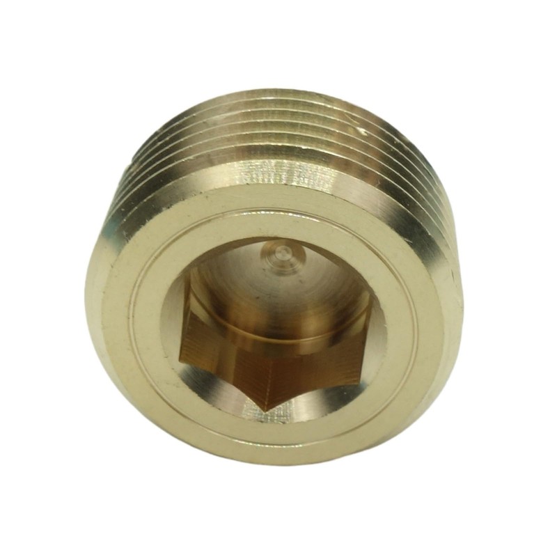 CDQBWKJGFJ 2 Pcs Brass Hex Counter Sunk Plug 1" NPT