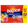 Bounce Mega Dryer Sheets, Paradise Blossom, 180 Count, Mega Fabric