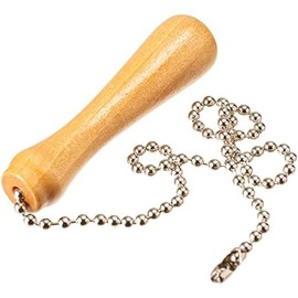 Beaded Pull Chain Extension with Connector Wooden Pillars Walnut Pendant 12 Inch Antique Brass Pull Chain for Ceiling Fan Chain,Light Wood Useful, Ceiling Fan Pull Chains Accessories 1 Pc