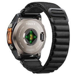 Alpine Loop Nylon Watch Band Compatible with Garmin Fenix 5X / 6X / 7X / 8 51mm, Quickfit 26mm Rugged Watch Bands for Garmin Fenix 7X Pro Sapphire Solar / 6X Pro / 5X Plus, for Fenix 3, Tactix Delta