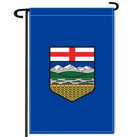 Alberta Garden Flag,18×12 inch Canadian Albertan Decor,Heavy Duty Double Side Digital Printed 210D Polyester Banner For Outdoor Indoor Parade(Pole Not Included)