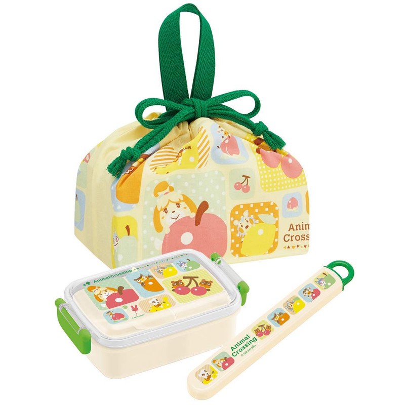 Skater KB7-A Children's Bento Drawstring Bag with Gusset, Animal Forest