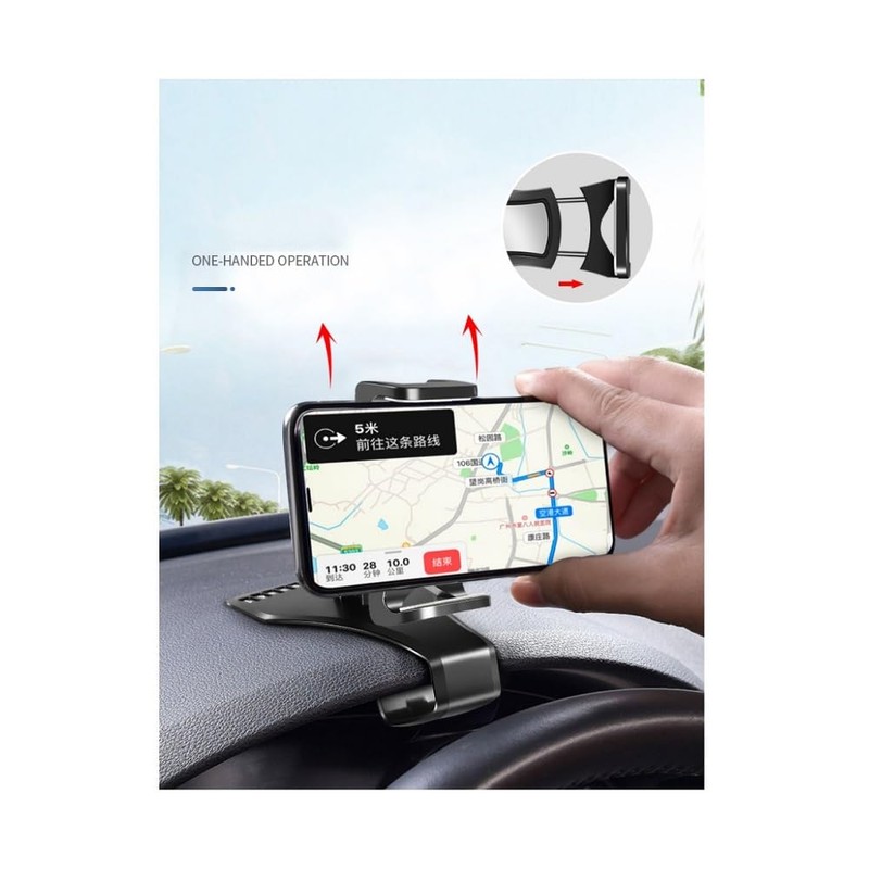 DFV mobile - 3-in-1 Car GPS Smartphone Holder: Dashboard/Visor Clamp