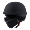 Milwaukee Helmets MPH9830DOT Rascal 3/4 Open Face Flat Black 2