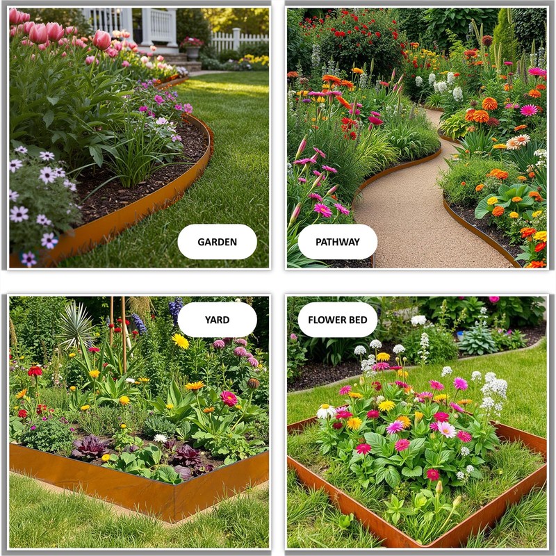 33ft. Cor-Ten Steel Landscape Edging (10-Pack) – 40" Metal Edging