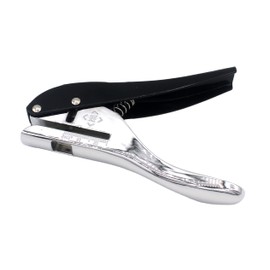 Kucaa Hand-held 5/64 inch 2mm Round Heavy Duty Metal Silver Single Circle Hole Punch for ID Cards PVC Cards Badge Photos