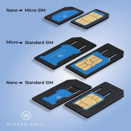 Wicked Chili Dual Sim Cutter and 4-in-1 Sim Card Adapter Set for Smartphone