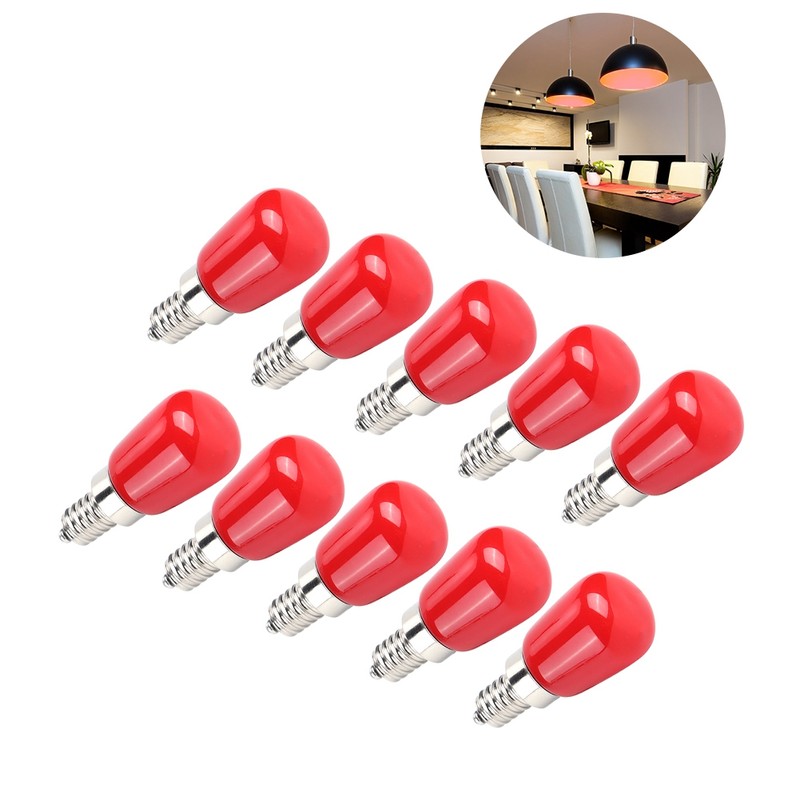 10Pcs AC230V E12 1.5W Red LED Candle Light Bulb for