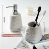 GIRLUFO White Bathroom Accessory Set of 2-Toothbrush Holder and Ceramic