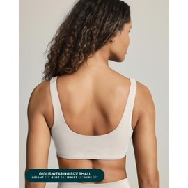 PAVOI ACTIVE Buttery Soft Sports Bra for Women | High Support Padded Workout Bra for A-C Cups | Low Scoop Neck, U Back, Yoga & Gym |FlexFlow| Moon, Medium