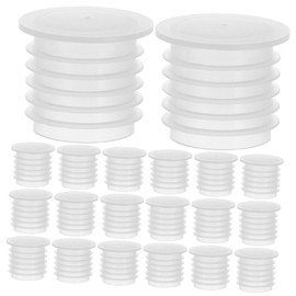 LABRIMP 100pcs Clear Plastic Stoppers for Wine Bottles Shaker Plugs Leakproof Seal for Bottles Pots Pipes and Flower Pots and Reusable Design
