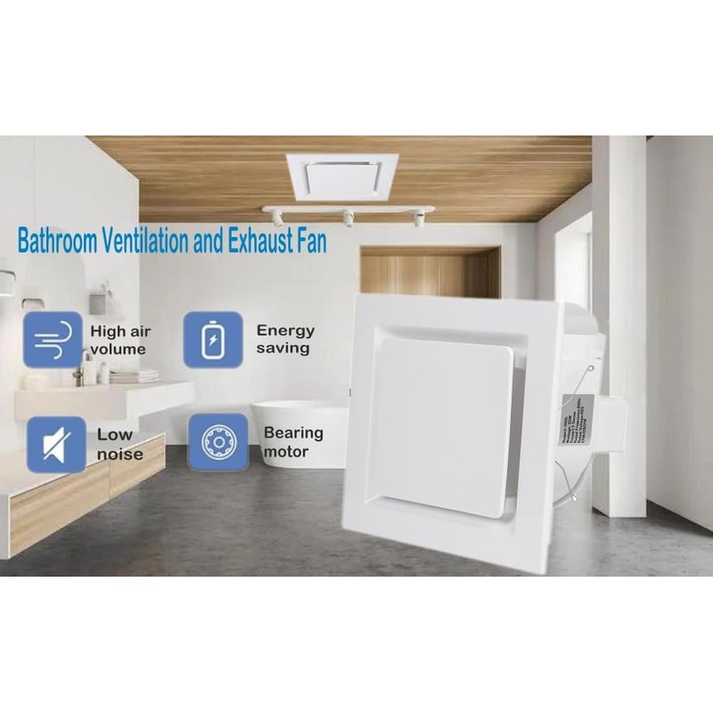 Aydomer Bathroom Exhaust Fan without Light, Ceiling Mount Ventilation Fan
