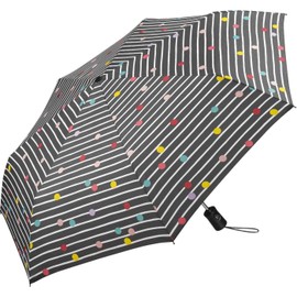 Umbrella Bikini Dots & Stripes Grey, Pocket umbrella open/close automatic