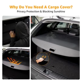 DiffCar for Hyundai Tucson Cargo Cover 2024 2023 2022 2021, for Hyundai Tucson Accessories, Security Shade Shield Retractable Black Trunk Cover Shade for Hyundai Tucson 2021-2024 Accessories