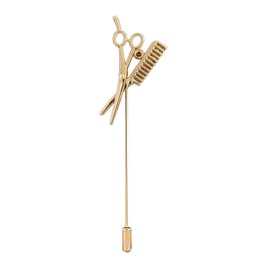 A N KINGPiiN Scissor and Comb Barber's Lapel Pin, Brooch Suit Stud, Shirt Studs Men's Accessories