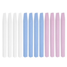 sourcing map 12pcs Pumice Stone Nail File, Pumice Nail Polishing Stick Cuticle Remover Pusher, Professional Quartz Stone Nail Filing Buffer Manicure Tool for Salon Nail Art Care