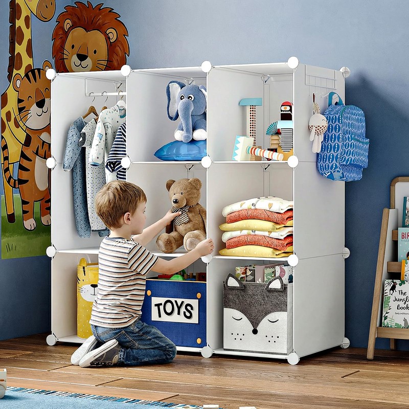 deijiner Portable Baby Wardrobe Closet Lightweight Kids Storage Organizer with