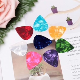 BOBOZHONG Guitar Picks, 30 Pieces Guitar Picks, Celluloid Picks, Premium Celluloid Picks for Acoustic Electric Guitars, Bass or Ukulele (0.71 mm)