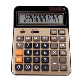 Mengshen Großer Rechner Solarbatterie Dual Power (Gold)