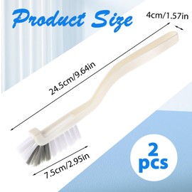 2 Pcs Angle Cleaning Brush, Washing Up Brushes, Kitchen Scrub Brush, Small Cleaning Brush for Cleaning Bottle Sink Kitchen, Window Track Cleaning Brush, Stiff Bristle Brushes for Small Space Crevice