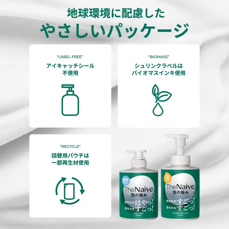Naive The Naive Body Soap, Foam Type, Pump