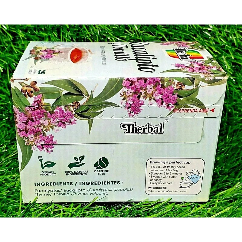 Therbal 50 Tea bags Eucalyptus & Thyme Tea / Te