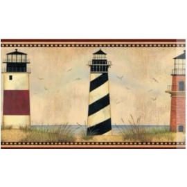 Chesapeake Nautical Lighthouses  Wallpaper Border   CHESAPEAKE AA108071B