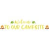 Camping Party Decorations, Welcome to Our Campsite Banner 3D Campfire Centerpiece Pom Poms Balloons, Camping Decorations, Camping Themed Party Decorations, Camping Decor, Gold