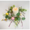 2 Pcs Easter Egg Candle Rings Wreaths Spring Egg and