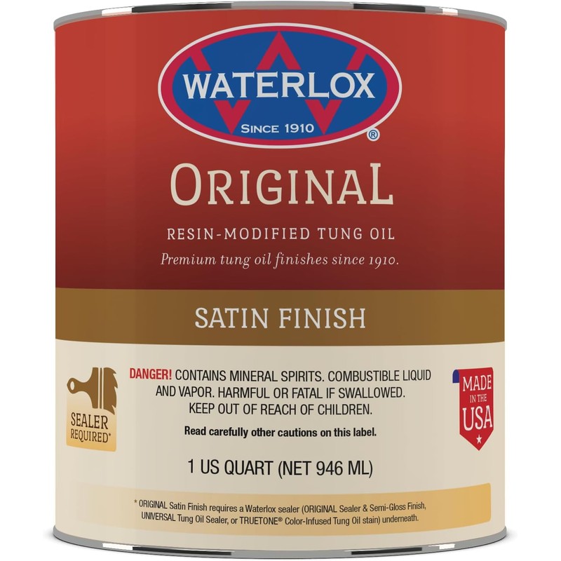 Waterlox TB 6044 Original Satin Finish, Quart, 32 Fluid Ounces