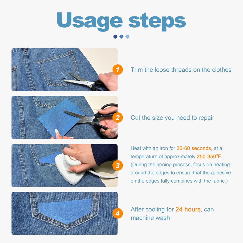 Iron on Patches for Jeans Kit, 15PCS Patches for Jeans,