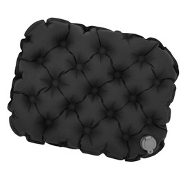 HADEEONG Inflatable Seat Cushion, Lightweight Travel Seat Cushion Camping Air Sitting Pad, Waterproof Air Cushion Travel Cushion for Climbing Hiking Office Airplane Car Stadium Seat, Black