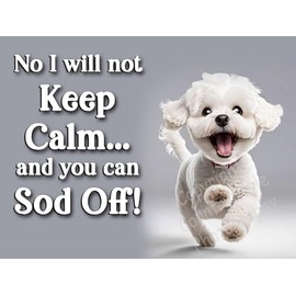 Bichon Frise pet dog funny flexible fridge magnet Christmas Birthday gift