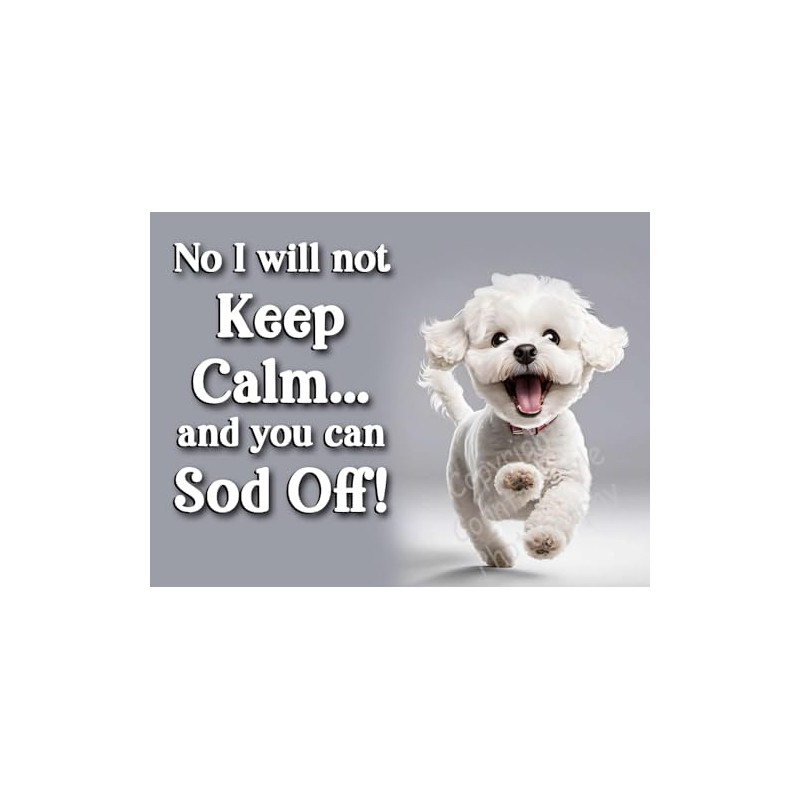 Bichon Frise pet dog funny flexible fridge magnet Christmas Birthday