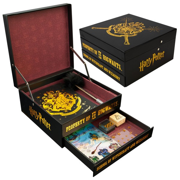 Harry Potter Scrapbooking Kit with Diary Decorative Stickers Pen Stamps – Craft Kit for Children Gadgets Creative Gift