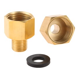 Hicello LPG Gas Adapter 1/2 Inch R x 1/4 Inch LKS Gas Stove Fittings Gas Hose Connector Copper Transition for Gas Cooker, Stool Cooker, Camping Stove