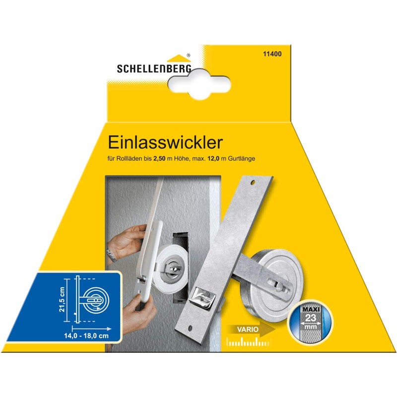 Schellenberg 11400 Maxi inlet winder for roller shutter belts with