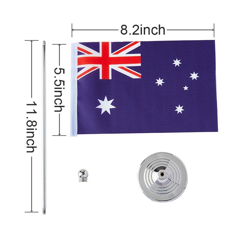 Australia Flag Australian Flags, Small Mini Australian Desk Flag, Used