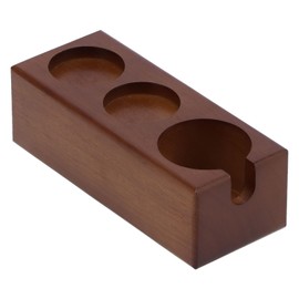 3‑Holes Wood Coffee Tamper Holder Coffee Portafilter Storage Rack Stand Organizer