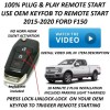 WCN 100% PLUG & PLAY REMOTE STARTER KIT FOR 2020 FORD F150