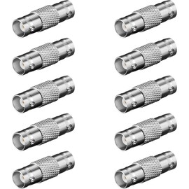 CableStop® BNC FEMALE to FEMALE COUPLER ADAPTER FOR TV CCTV CAMERA CABLE JOINER CONNECTOR (PACK OF 10)