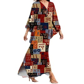 MAKABO Kaftan Dresses for Women, Moomoo Dresses for Women, Colorful Swimwear Boho Cover Ups Plus Size Caftan Beach Dress