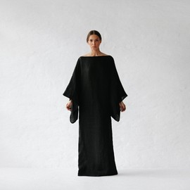 Seaside Tones Kiko Dress - Black, L/XL