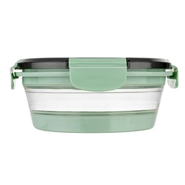 Restaurantware-Fresh Hero 34 Ounce Storage Containers, 1 Durable Airtight Food Containers - Microwavable, Freezable, Green Plastic, Collapsible, Dishwashable, With Vented Lids