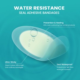 Hydrocolloid Gel Blister Bandages Pads - Promifun Waterproof Adhesive Blisters Bandages - Blister Pads for Heel, Foot, Toe, Feet (13ct, Variety Pack)